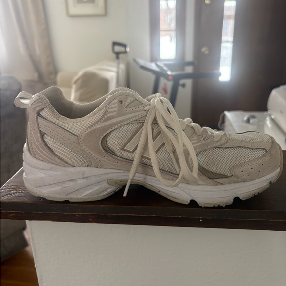 New Balance 530 Cream Athletic Shoes - Picture 5 of 5